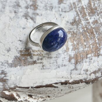 [藍色のimpact sodalite]ringの画像