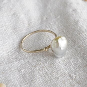 Tahitian baroque pearl ring [OP740K10]の画像