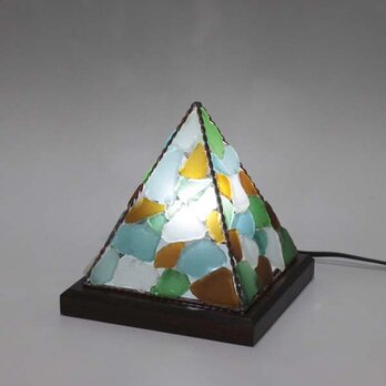 シーグラスのランプ　ピラミッドランプSー54の画像