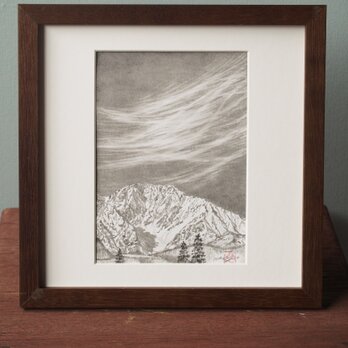 白馬マウンテンアート　ピエゾグラフ作品　杓子岳の画像