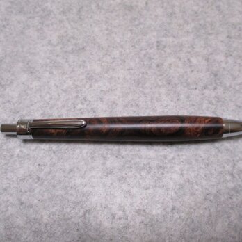 ローズウッドバール　キヌカオイル仕上げ　ワンピースタイプの木軸ボールペン　希少材の画像