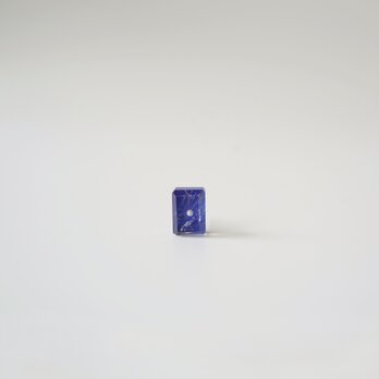 K10YG 天然石ピアス【Rutile×Lapis Lazuli 】の画像