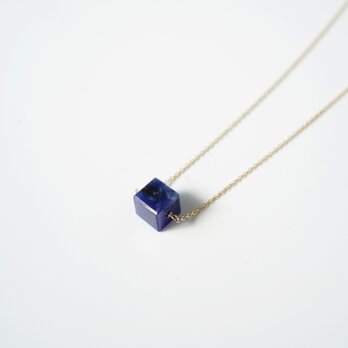 K10YG 天然石 ネックレス【Sodalite 】の画像