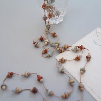 long necklace silk インプレッションストーンの画像