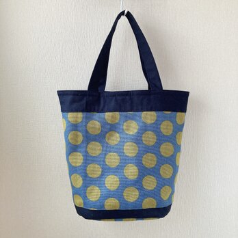 帆布のトートバッグ（ドット）