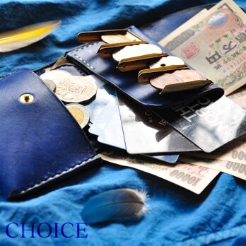 イタリアンドライバケッタ・2つ折りコインキャッチャー財布（改）(ラピスブルー)の画像