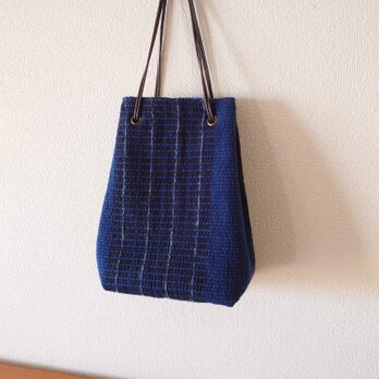 SALE！｢TATAMI drawstring bag｣ 縦型巾着 マチもたっぷり 畳織り鞄  手持ち肩掛けお好みで♪の画像