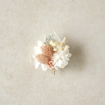 お花のポニーフック　「ミルクキャンディー」の画像
