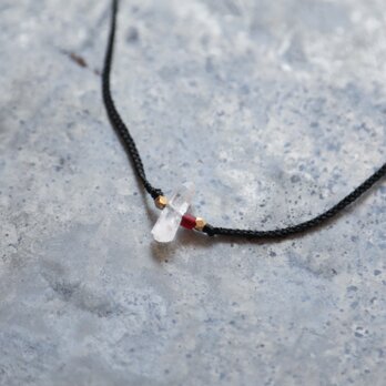 tassel necklace / クリスタル＆ビーズの画像