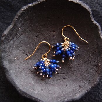 【K14gf・受注制作】Lapis Lazuli Earrings／ラピスラズリ プチピアスの画像