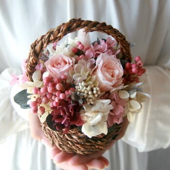 Flower basket (S) Antique pink #02の画像