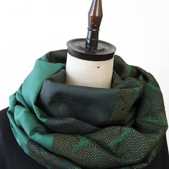 ＊アンティーク着物＊唐草模様十日町紬と泥大島紬のパッチスヌード