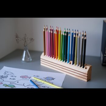 色鉛筆スタンド　36色対応（ハードメープル）の画像