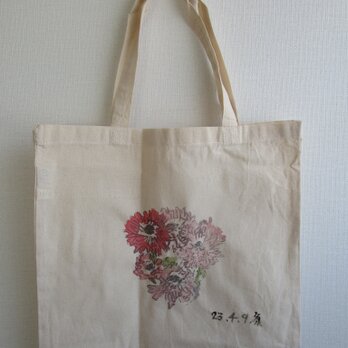 花　デザイン　トートバッグ　アネモネの画像