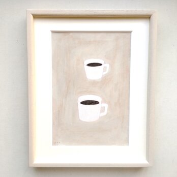 原画「コーヒー/coffee」 ※木製額縁入りの画像