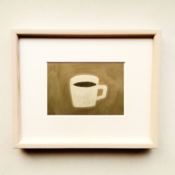 原画「コーヒータイム」 ※木製額縁入り（インチサイズ）特集掲載作品　の画像