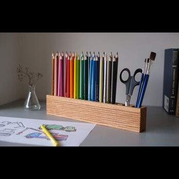 色鉛筆スタンド　36色対応（タモ）の画像