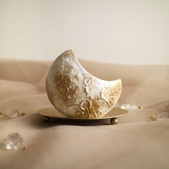 【ギフトにぴったり】moon ship stone | 月船のアロマストーンオブジェの画像