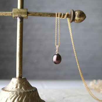 【14kgf】ワインレッド淡水パールの葡萄ネックレス＊6月誕生石 真珠の画像