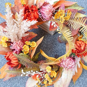 落ち葉のリース