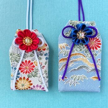 【2点セット】 （千草）元巫女が作る花のお守り袋の画像