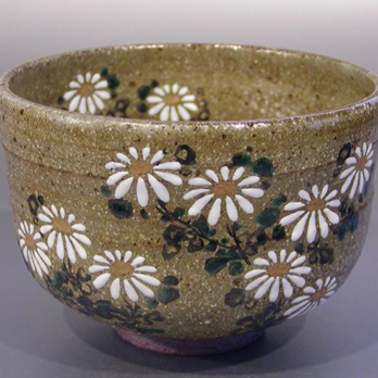 ◆新品◆中村清彩造 色絵菊図茶碗   サイズ：口径 11.5cm 高さ8.0cmの画像