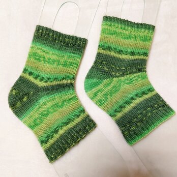 手編み靴下 opal11231 かかとソックスの画像