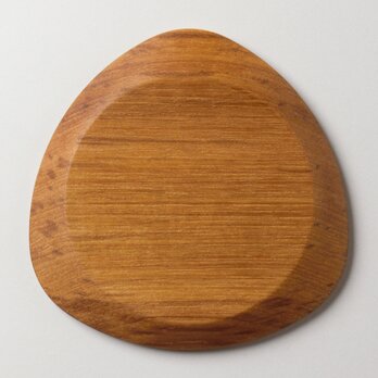 コースター（木製・無垢・リバーシブル）トライオーバル　チークの画像