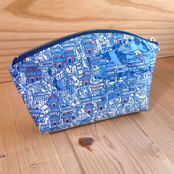 リバティ　20ｃｍファスナーポーチ　ラウンドポーチ　＜Big Smoke＞(ビッグスモーク)