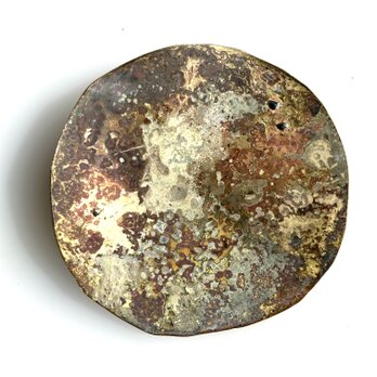 黄銅の月・大・ブローチ/真鍮・銀の画像