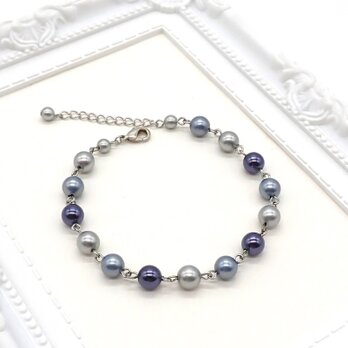 ミッドナイトカラーパールブレスレット