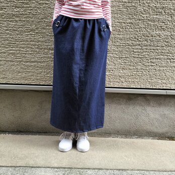 『ワードローブに加えたい♥』楽ちん・広がり過ぎない・デニム・ロングスカート