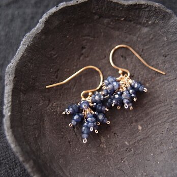 【K14gf】Blue Sapphire Earrings／ブルーサファイア プチピアス（Mini）の画像