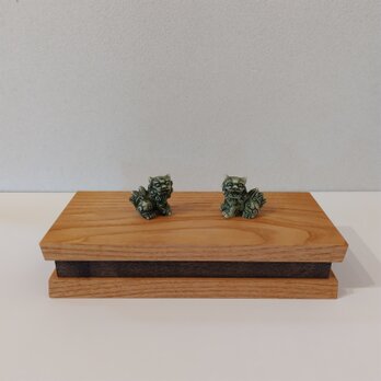 飾り台にもなる木箱 21.7cm×6.8㎝　【名入れ可】 ～クリ･タモ～の画像