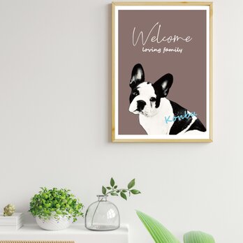 うちの子★アートポスター★welcome★メモリアル★犬★猫の画像