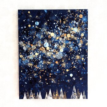 星と森Ｐ10号(アクリル原画)の画像
