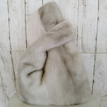 ¶ new antique fur ¶ ★受注生産➡現在在庫一点あり★サファイアミンクファーマルシェバッグの画像