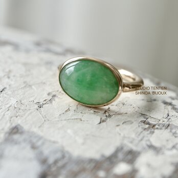 K10[インペリアルjadeite]翡翠ringの画像