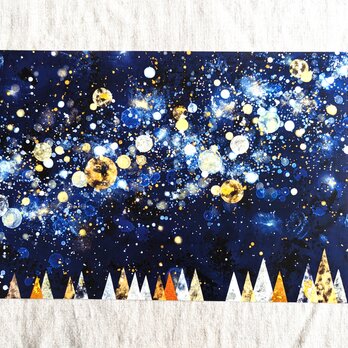 星と森のポスターA4サイズの画像