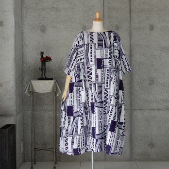 着物リメイク　浴衣のチュニックワンピース   フリーサイズ  寛斎KANSAI  kimonoの画像