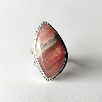 rhodochrosite silver ringの画像