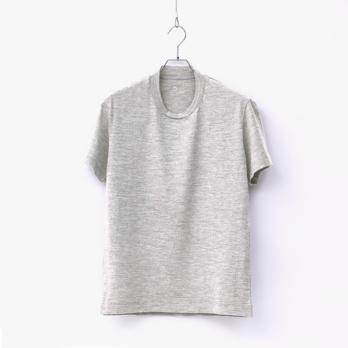 【ユニセックス】C HIGH END メリノウールＴシャツ　(704グレーメランジ　Sサイズ)の画像