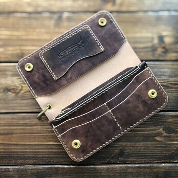 【Trucker Wallet 丘染めD.BROWN】の画像