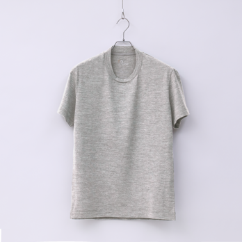 【ユニセックス】C HIGH END メリノウールＴシャツ　(704グレーメランジ　Sサイズ)の画像