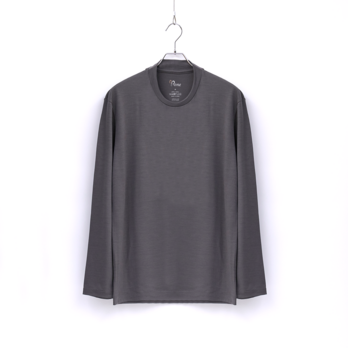 【ユニセックス】C HIGH END メリノウール長袖Ｔシャツ　(702モカブラウン　Sサイズ)の画像