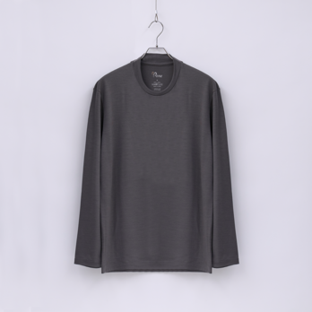 【ユニセックス】C HIGH END メリノウール長袖Ｔシャツ　(702モカブラウン　Sサイズ)の画像