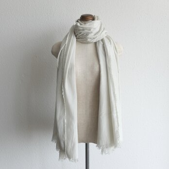 【sale】enrica cottonsilk scarf / sesami-light greyの画像