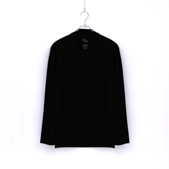 【ユニセックス】C HIGH END メリノウール長袖Ｔシャツ　(10ブラック　Sサイズ)の画像