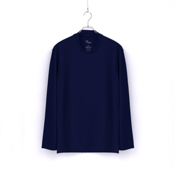 【ユニセックス】C HIGH END メリノウール長袖Ｔシャツ　(900ネイビー　Sサイズ)の画像
