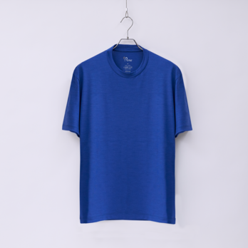 【ユニセックス】C BASIC　メリノウールTシャツ　(450ロイヤルブルー　Sサイズ)の画像